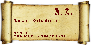 Magyar Kolombina névjegykártya